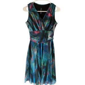 Elaua Kattau Elegant Multicolor Sleeveless mesh Dress